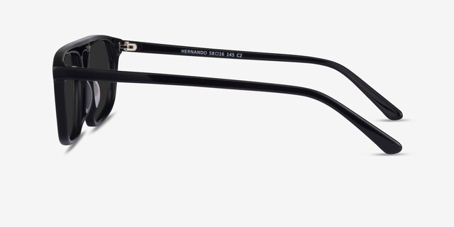 Hernando Black AcetateSunglass Frames from EyeBuyDirect, Side View