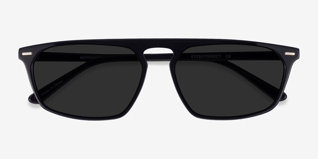 Hernando Black AcetateSunglass Frames from EyeBuyDirect, Closed View