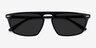 Hernando Black AcetateSunglass Frames from EyeBuyDirect, Closed View