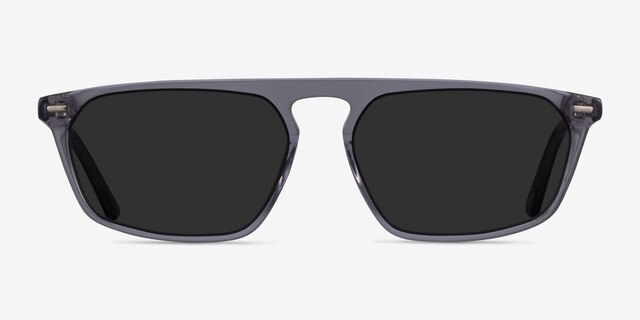 Hernando Clear Gray AcetateSunglass Frames from EyeBuyDirect, Front View