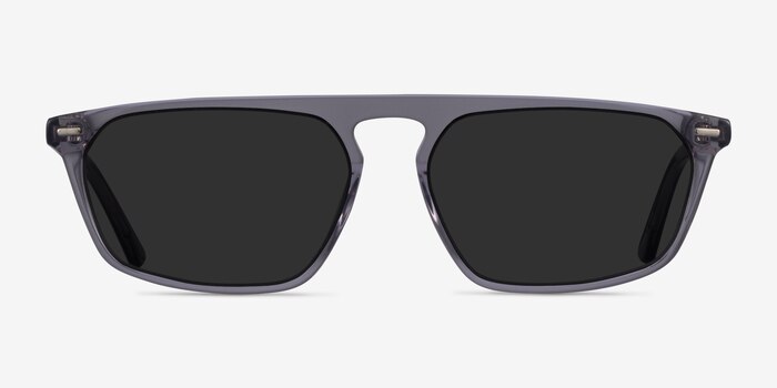 Hernando Clear Gray Acetate Sunglass Frames from EyeBuyDirect