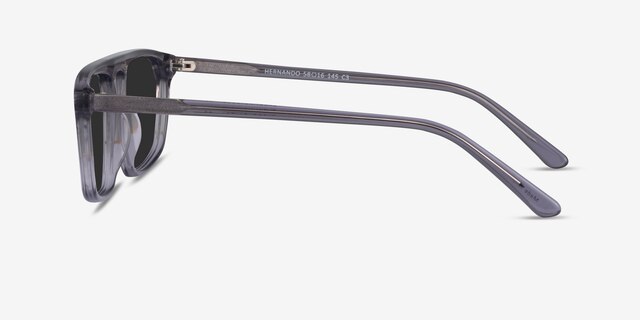 Hernando Clear Gray AcetateSunglass Frames from EyeBuyDirect, Side View
