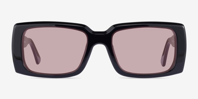 Impression Black AcetateSunglass Frames from EyeBuyDirect, Front View