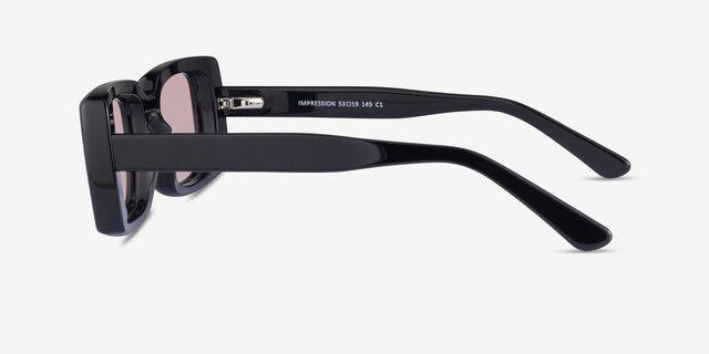 Impression Black AcetateSunglass Frames from EyeBuyDirect, Side View