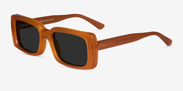 Impression Yellow AcetateSunglass Frames from EyeBuyDirect, Angle View