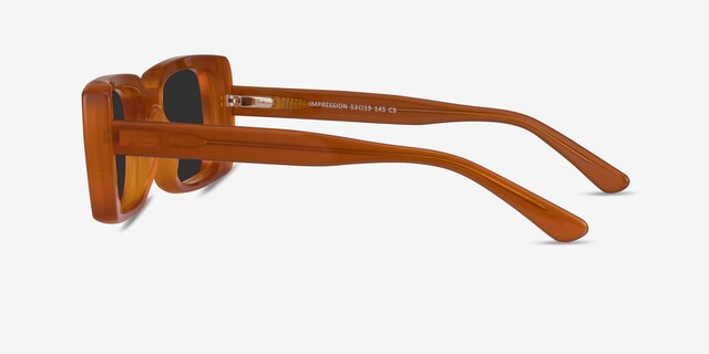 Impression Yellow AcetateSunglass Frames from EyeBuyDirect, Side View
