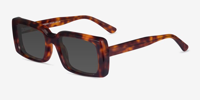 Impression Tortoise AcetateSunglass Frames from EyeBuyDirect, Angle View