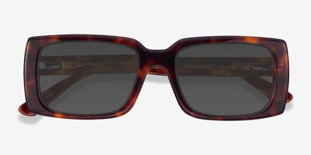 Impression Tortoise AcetateSunglass Frames from EyeBuyDirect, Closed View