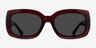 Courteney Burgundy PlasticSunglass Frames from EyeBuyDirect, Front View