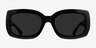 Courteney Black PlasticSunglass Frames from EyeBuyDirect, Front View
