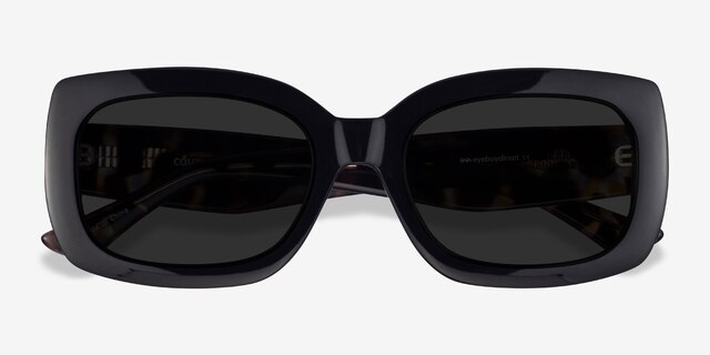 Courteney Black PlasticSunglass Frames from EyeBuyDirect, Closed View