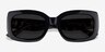 Courteney Black PlasticSunglass Frames from EyeBuyDirect, Closed View