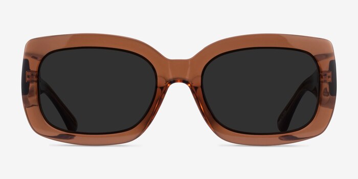 Courteney Clear Brown Acetate Sunglass Frames from EyeBuyDirect