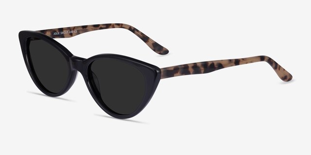 Jolie Black AcetateSunglass Frames from EyeBuyDirect, Angle View