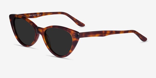 Jolie Brown Tortoise AcetateSunglass Frames from EyeBuyDirect, Angle View