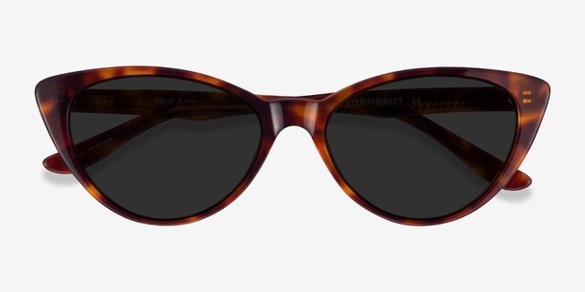Jolie Brown Tortoise AcetateSunglass Frames from EyeBuyDirect, Closed View