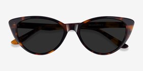 Jolie Écailles Acétate Soleil de Lunette de vue d'EyeBuyDirect, Vue Rapprochée