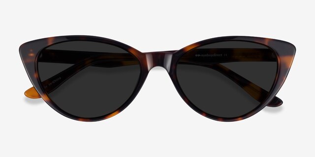 Jolie Tortoise AcetateSunglass Frames from EyeBuyDirect, Closed View