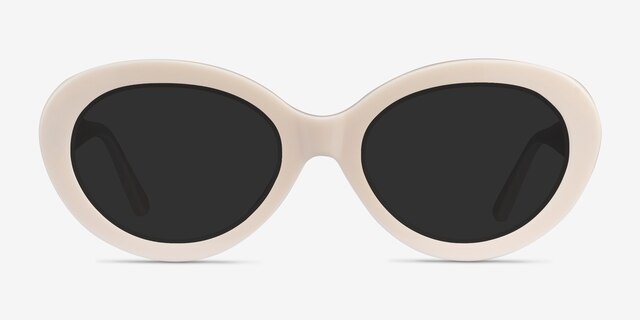 Alexandra Beige AcetateSunglass Frames from EyeBuyDirect, Front View