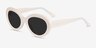 Alexandra Beige AcetateSunglass Frames from EyeBuyDirect, Angle View