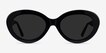 Alexandra Black Zebra AcetateSunglass Frames from EyeBuyDirect, Front View