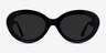 Alexandra Black Zebra AcetateSunglass Frames from EyeBuyDirect, Front View