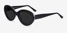 Alexandra Black Zebra AcetateSunglass Frames from EyeBuyDirect, Angle View
