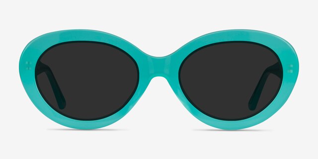Alexandra Teal AcetateSunglass Frames from EyeBuyDirect, Front View