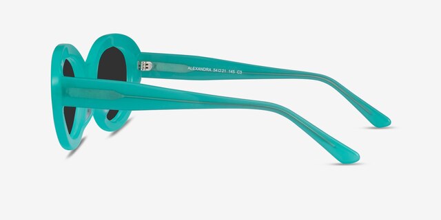 Alexandra Teal AcetateSunglass Frames from EyeBuyDirect, Side View