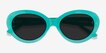 Alexandra Teal AcetateSunglass Frames from EyeBuyDirect, Closed View