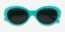 Alexandra Teal AcetateSunglass Frames from EyeBuyDirect, Closed View