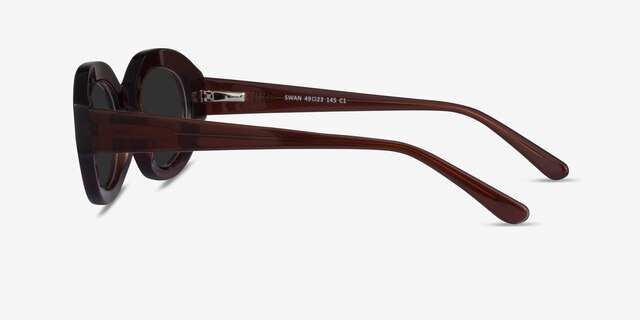 Swan Clear Brown AcetateSunglass Frames from EyeBuyDirect, Side View