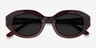Swan Clear Brown AcetateSunglass Frames from EyeBuyDirect, Closed View