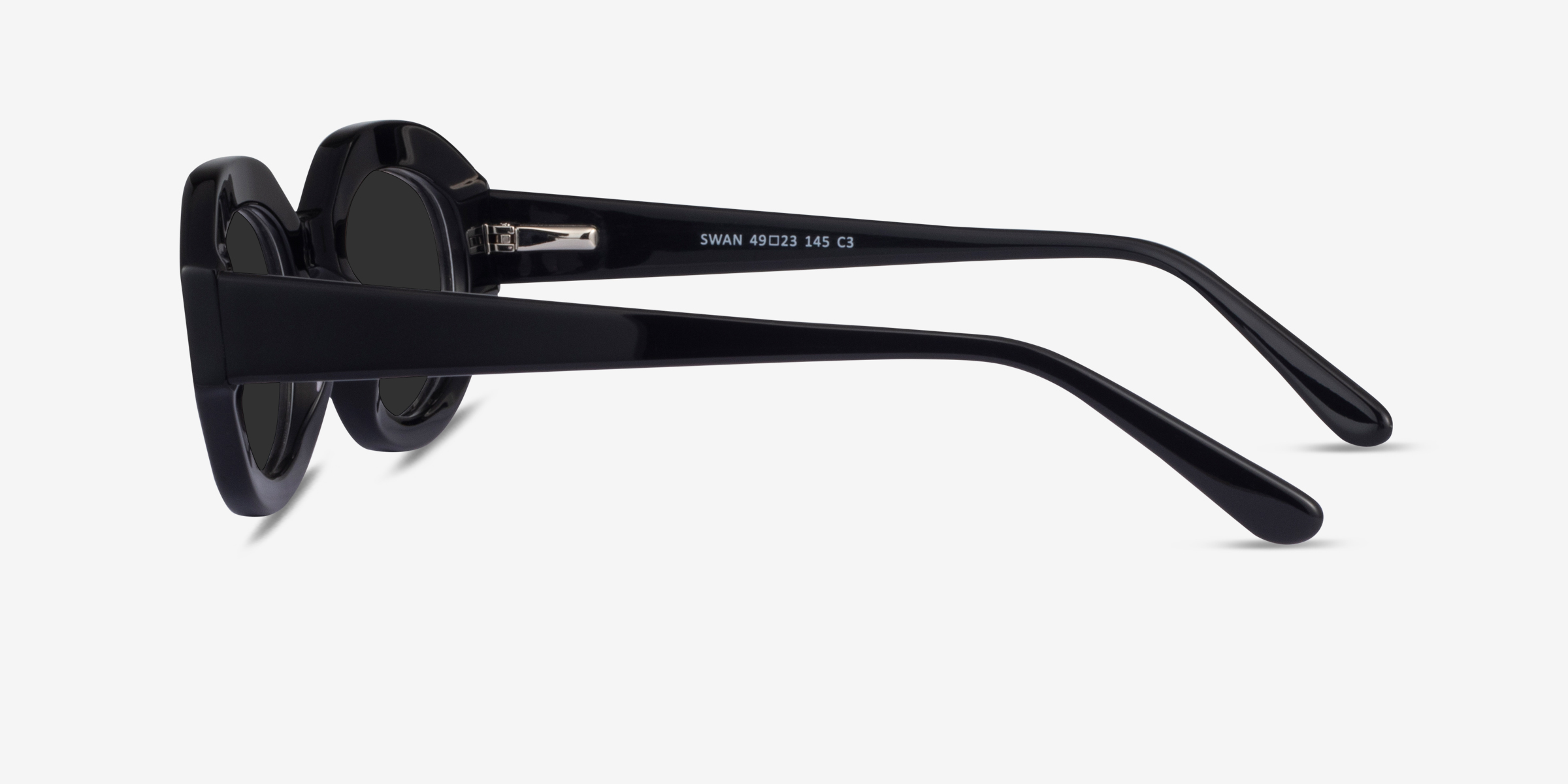 Swan - Oval Black Frame Sunglasses For Women | Eyebuydirect