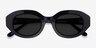 Swan Black AcetateSunglass Frames from EyeBuyDirect, Closed View