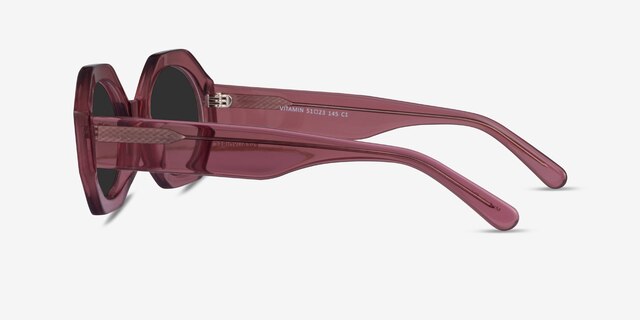 Vitamin Clear Purple AcetateSunglass Frames from EyeBuyDirect, Side View