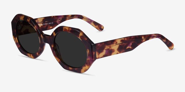 Vitamin Tortoise AcetateSunglass Frames from EyeBuyDirect, Angle View