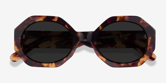 Vitamin Tortoise AcetateSunglass Frames from EyeBuyDirect, Closed View