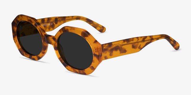 Vitamin Warm Tortoise AcetateSunglass Frames from EyeBuyDirect, Angle View
