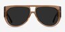 Southwest Clear Brown AcetateSunglass Frames from EyeBuyDirect, Front View