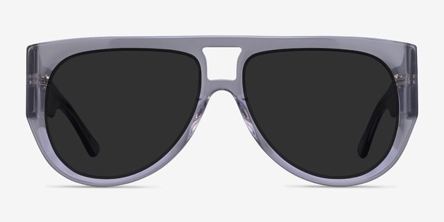 Southwest Clear Gray AcetateSunglass Frames from EyeBuyDirect, Front View