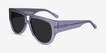 Southwest Clear Gray AcetateSunglass Frames from EyeBuyDirect, Angle View