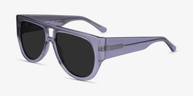 Southwest Clear Gray AcetateSunglass Frames from EyeBuyDirect, Angle View
