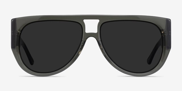 Southwest Clear Green AcetateSunglass Frames from EyeBuyDirect, Front View