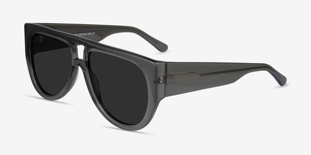 Southwest Clear Green AcetateSunglass Frames from EyeBuyDirect, Angle View