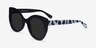 June Black AcetateSunglass Frames from EyeBuyDirect, Angle View