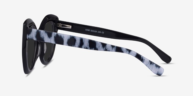 June Black AcetateSunglass Frames from EyeBuyDirect, Side View
