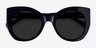 June Black AcetateSunglass Frames from EyeBuyDirect, Closed View