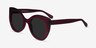 June Burgundy AcetateSunglass Frames from EyeBuyDirect, Angle View