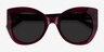 June Burgundy AcetateSunglass Frames from EyeBuyDirect, Closed View